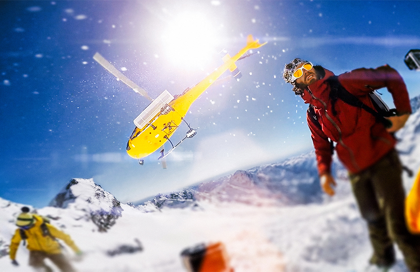 Heli-skiing