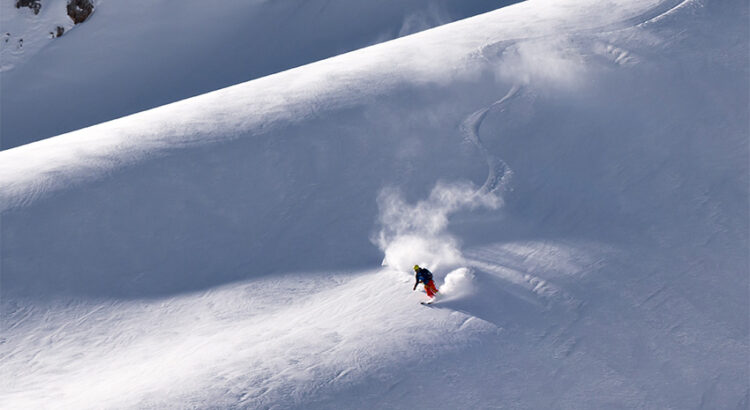 Skiing solo